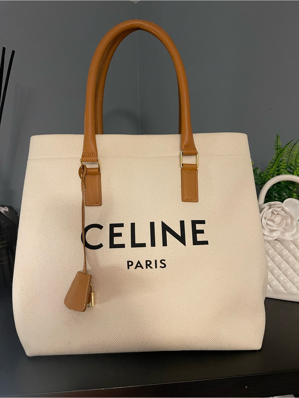 Celine Horizontal Cabas Tote Bag